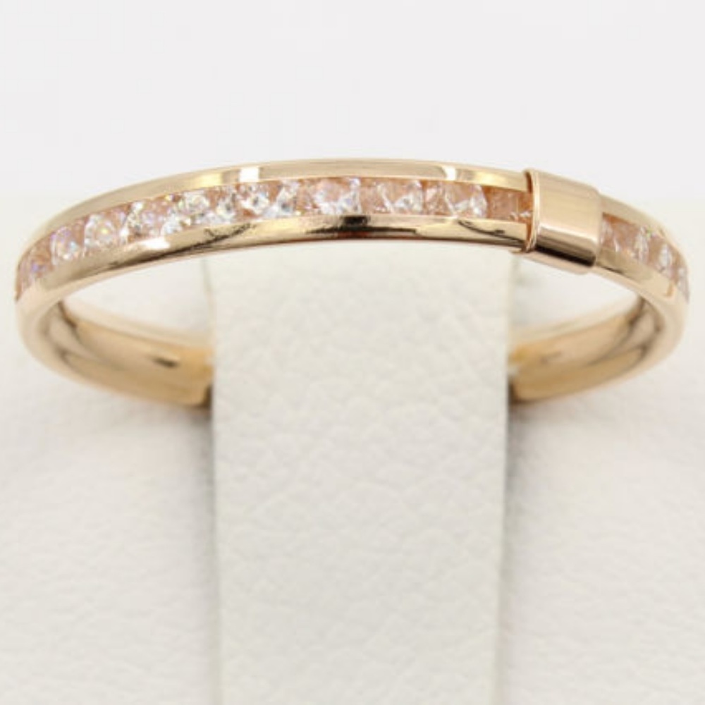 14K Rose Gold Eternity Wedding Band 5 6 7 8 9 - Picture 5 of 10